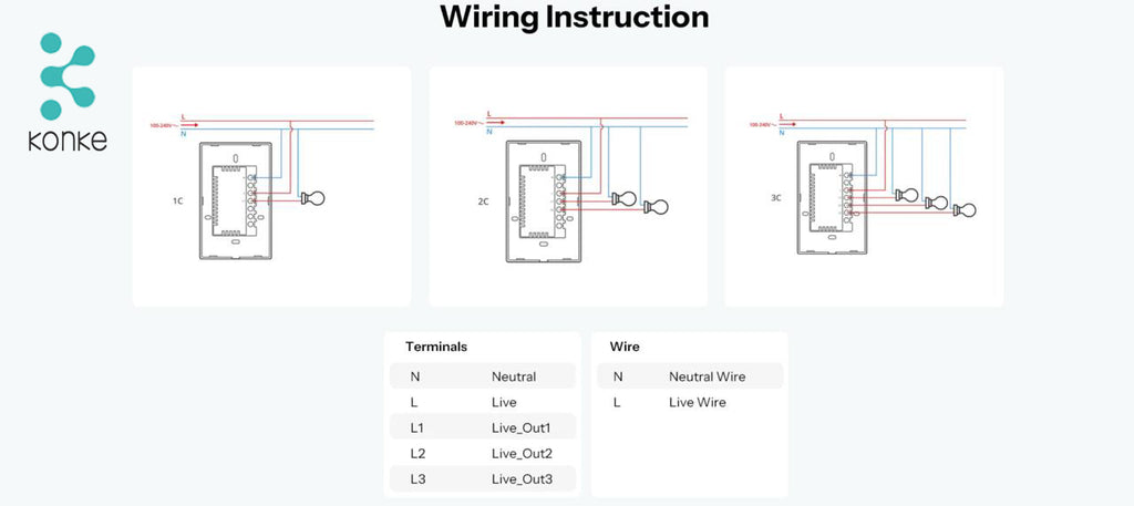 Smart Touch Light Switch 3Ch