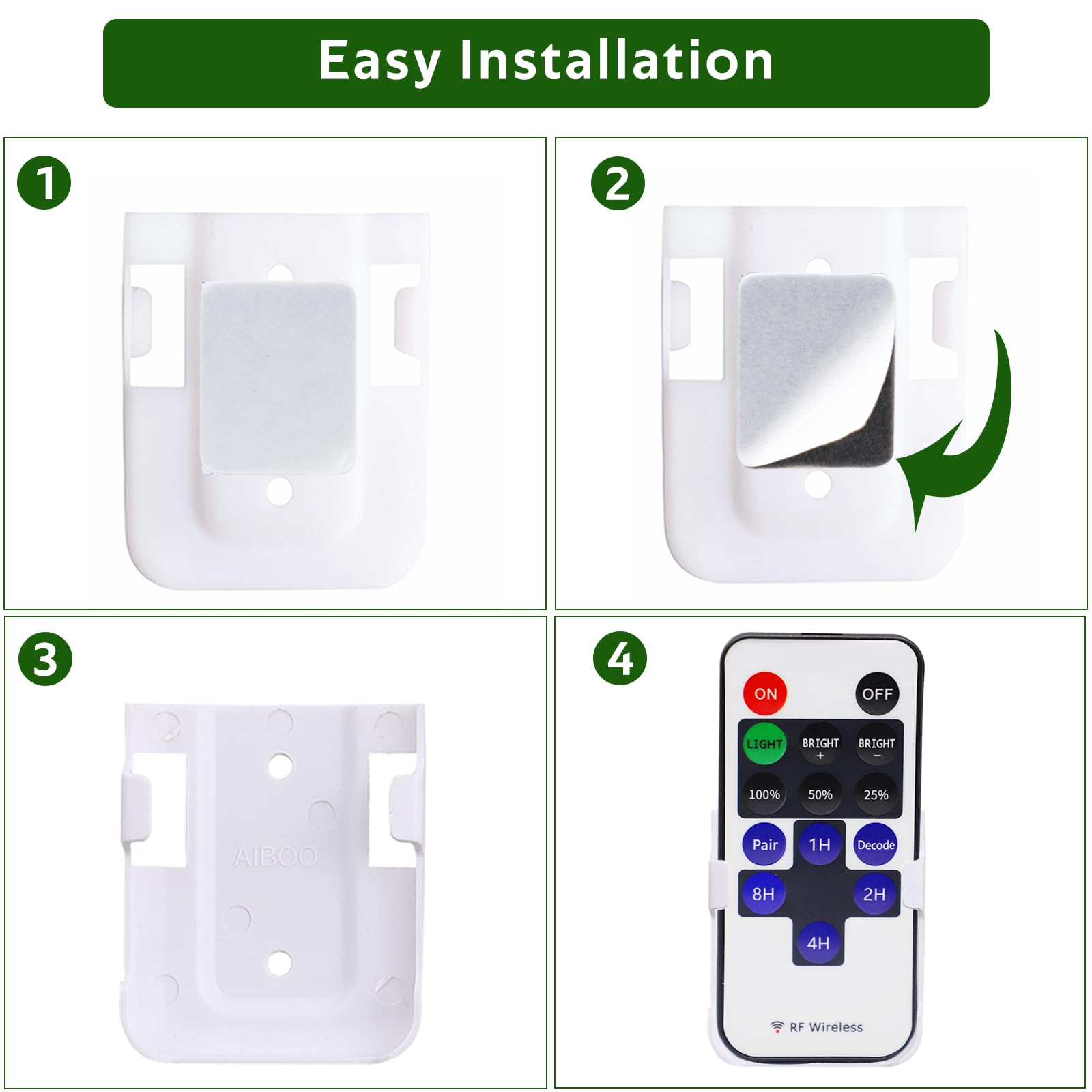 Updated Mini Remote Control for Single Color LED Strip Lights, RF Dimmer for 12V DC LED Ribbon, LED Neon Sign, Wireless Remote Control for Dimmable 3528 5050 Under Cabinet Puck Lights(Single Color)