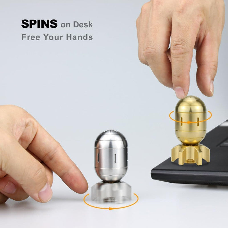 Atomic Bomb Fidget Spinner 3 in 1 EDC Clicker Toy Stainless Steel