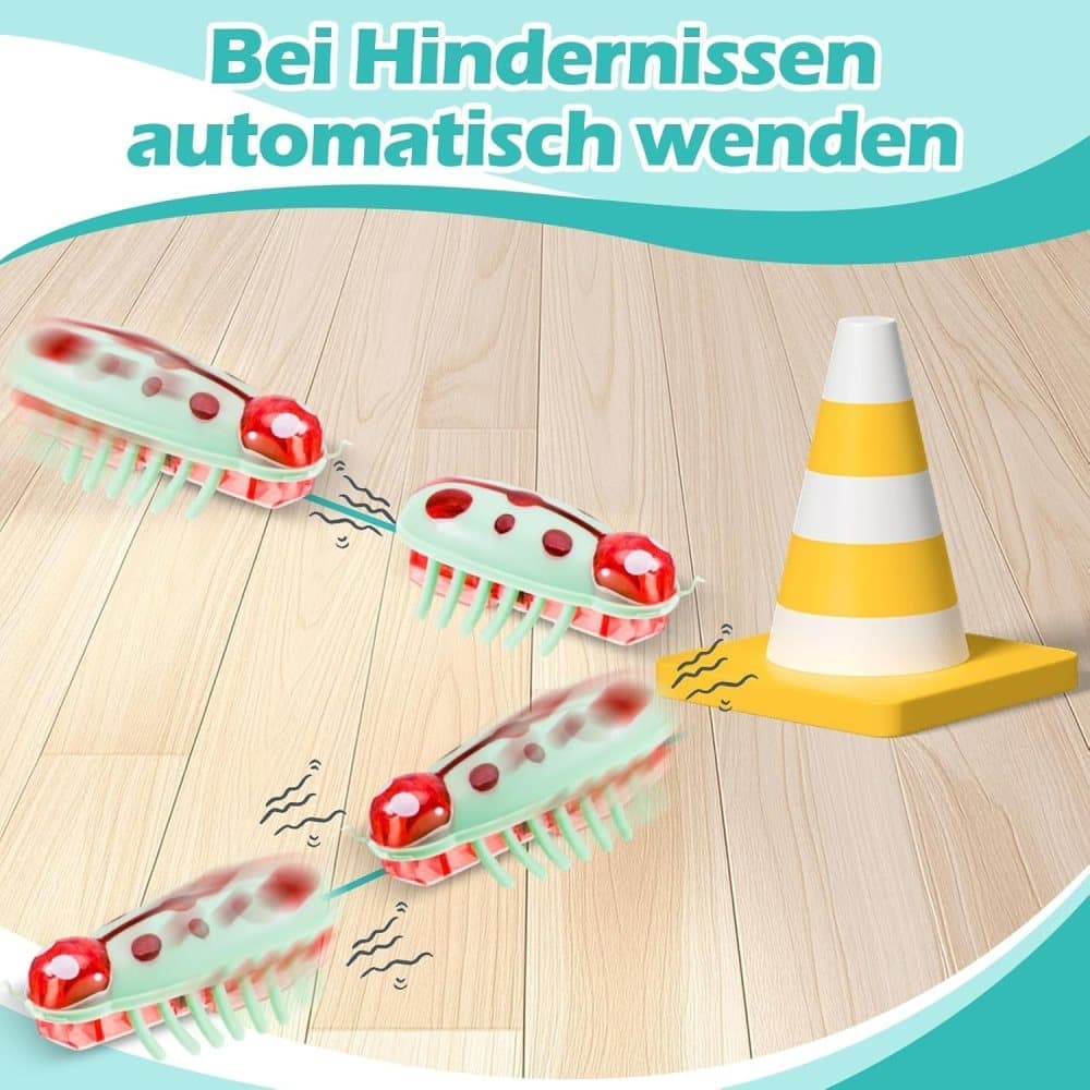 7/4-piece interactive pet toy - electric pet toy, mini beetle, interactive small insect, toy for cat and dog
