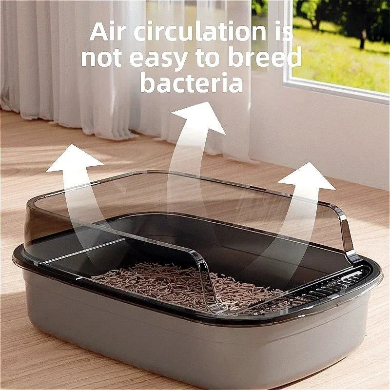 High Side Cat Litter Box with Scoop