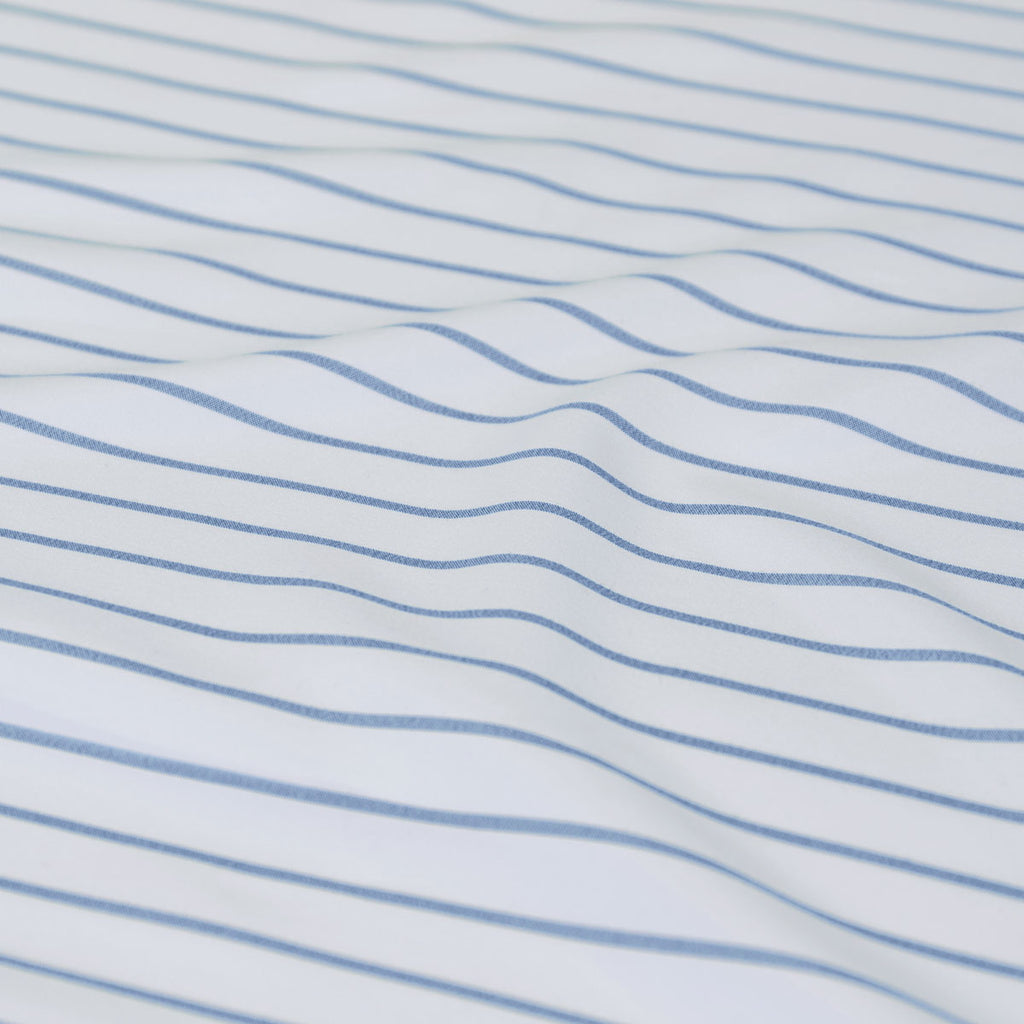 Ardor Frankie Blue Stripe Yarn Dyed Reversible Quilt Cover Set Queen