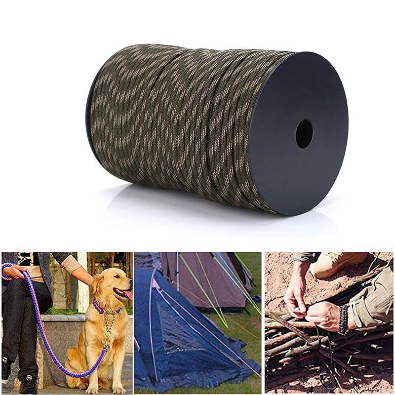 9 Strand Core Rope-100M 550 Paracord Parachute Cord Lanyard Mil Spec Type Iii - Black