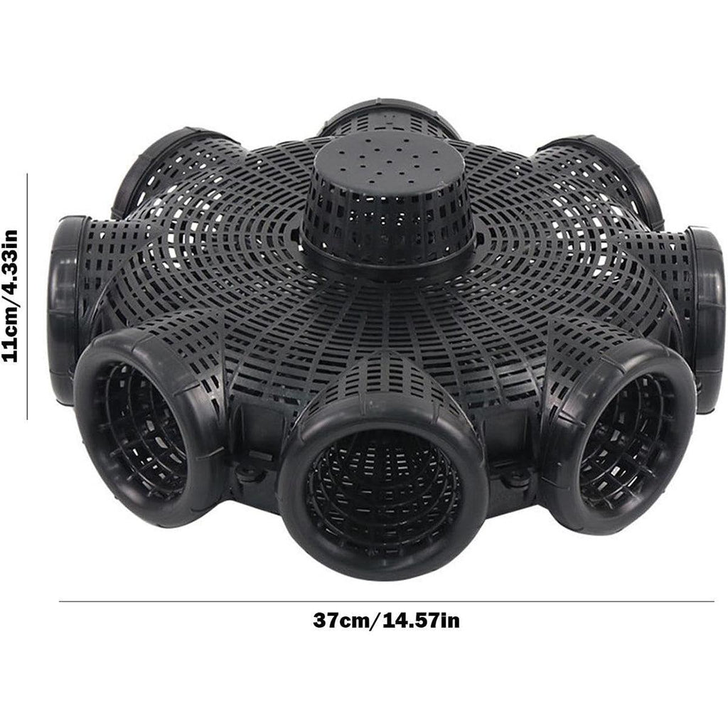 Eight Hole Eel Cage Ground Fish Trap Lobster Fishing Net Foldable Crab Catcher