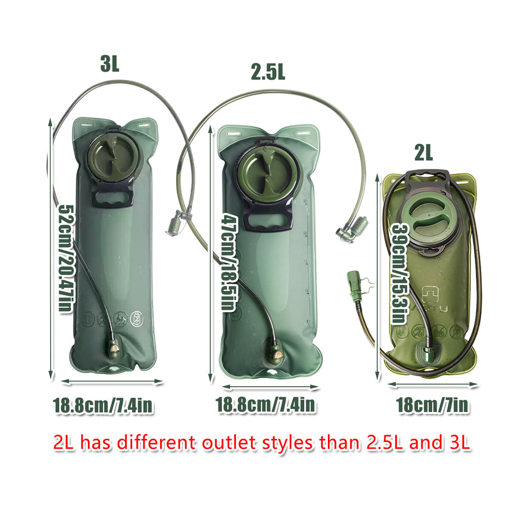 Hydration Bladder Water Bag 2L 2.5L 3L Outdoor Hiking Camping Cycling Pack - 2L