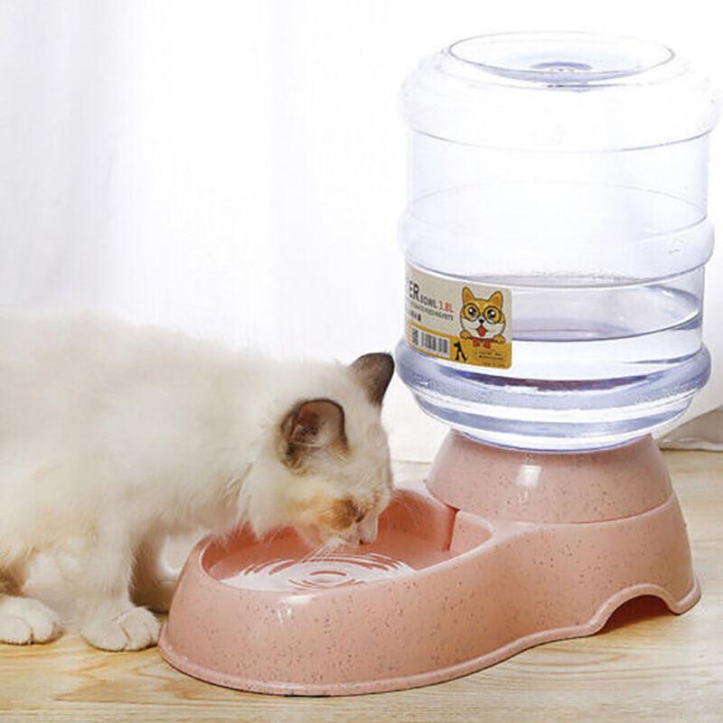 Automatic 3.8L Water Feeder Pet Dog Cat Puppy Dispenser Feeder Bowl Bottle - Green