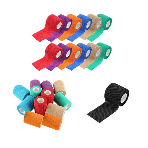 12 Pack Self Adhesive Cohesive Wrap Bandage for Pets and Everyday Protection - 12PCS(10CM*4.5M)