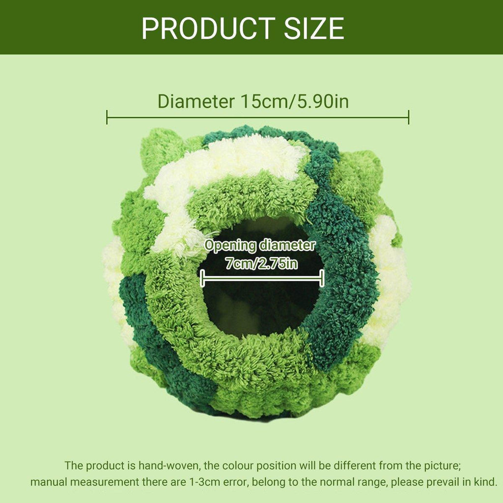 Hanging Warm Cotton Nest Hammock Cozy Bed for Parrots and Other Bird Species - Green