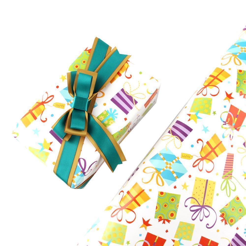 20pcs Cute Animal Cartoon Gift Wrapping Paper for Toys Bookskin and Crafts - Blue shell-20PCS