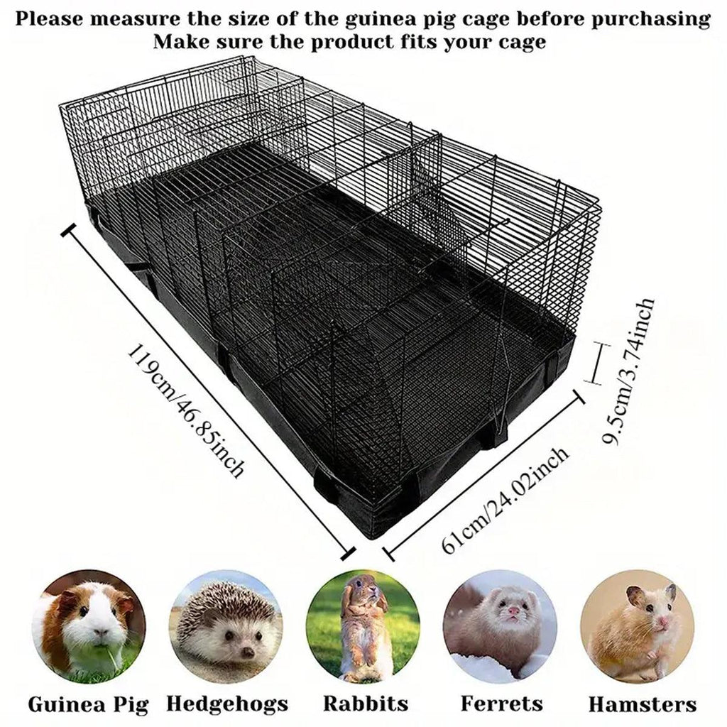 Waterproof Small Pet Crate Sump Cover Dirt Resistant Mat Easy to Clean Protector - Black