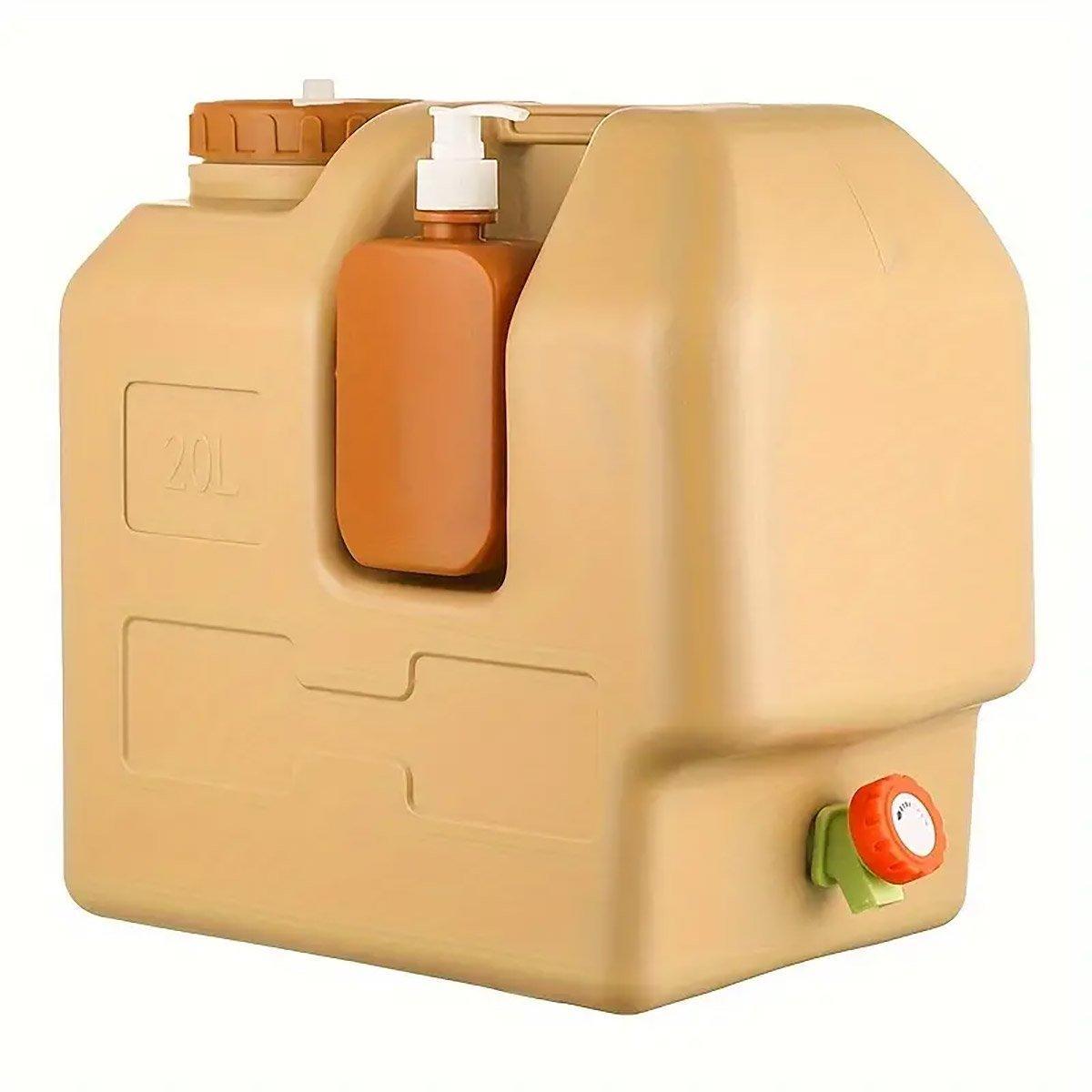 20L Outdoor Camping Portable Storage Bucket with Tap Drinking Water Container