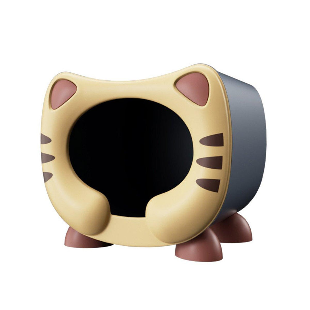Semi Closed Cat Nest Soft Cozy Pet Bed for Cats Small Animals Indoor Sleeping - Blue