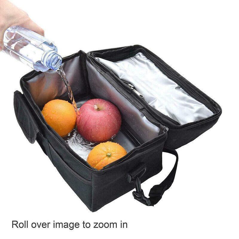 Insulated Lunch Bag Box Tote Cooler For Women Men Hot Cold Food Thermal - Grey