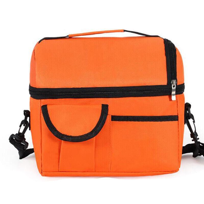 Insulated Lunch Bag Box Tote Cooler For Women Men Hot Cold Food Thermal - Rose Red