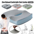 Memory Foam Seat Cushion for Office and Travel Support with Ergonomic Design - Blue