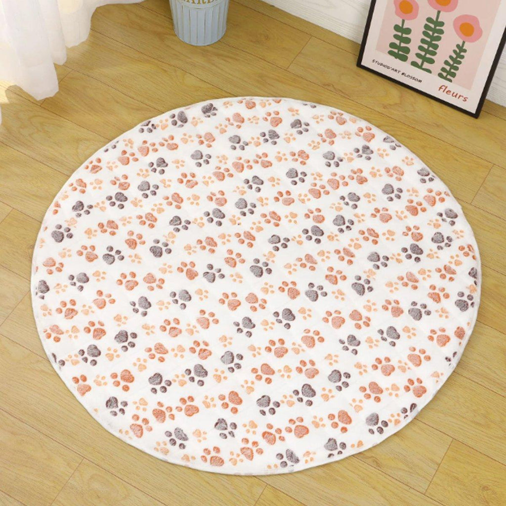 Waterproof Dog Pads Round Diaper Pads Pet Training Pads for Puppies and Dogs - White-55cm