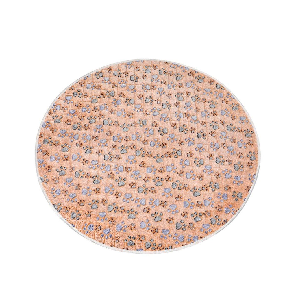 Waterproof Dog Pads Round Diaper Pads Pet Training Pads for Puppies and Dogs - Khaki-75cm