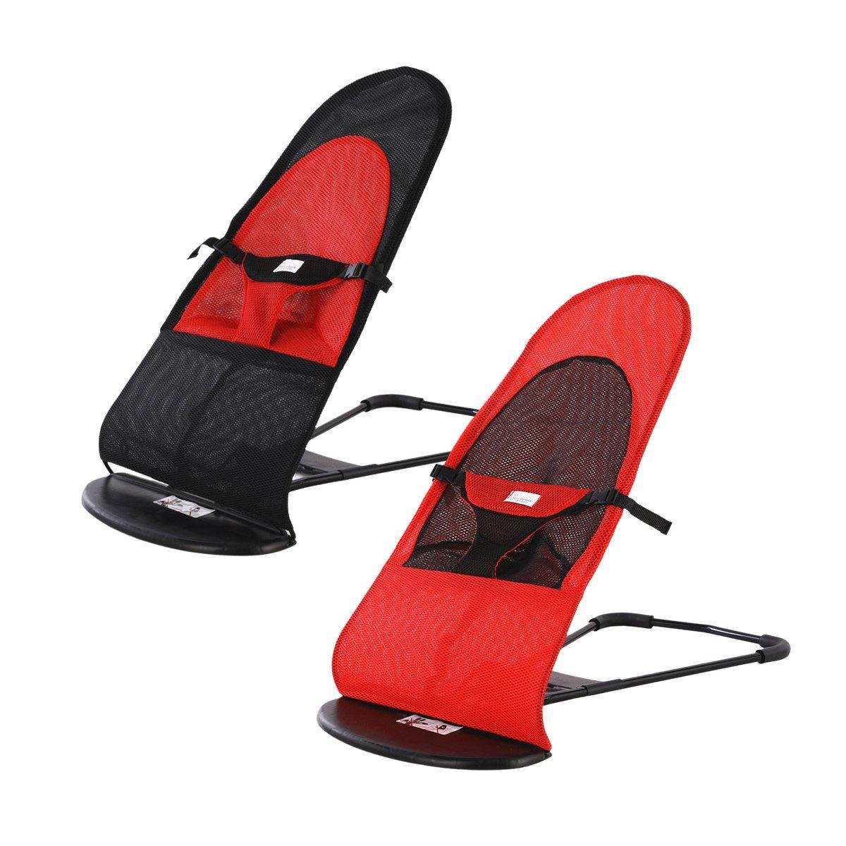 Pet Rocking Chair for Dogs Cats Foldable Pet Bed Portable Sleeping Lounger Chair - Black