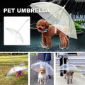 Pet Dog Transparent Umbrella 30 inch Diameter With Dog Leash For Rain Walking Outdoor