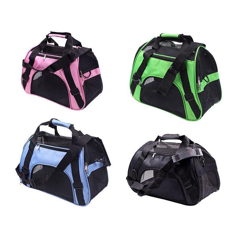 Pet Carrier Bag Portable Large Cat Dog Comfort Tote Travel Bag Airline Approved - Blue