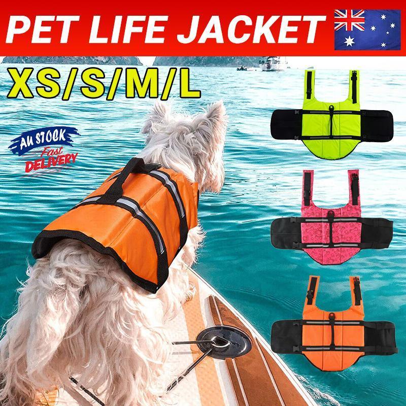 Dog Life Jacket Pet Swim Vest Floatation Aid for Boating and Water Activities Green - M