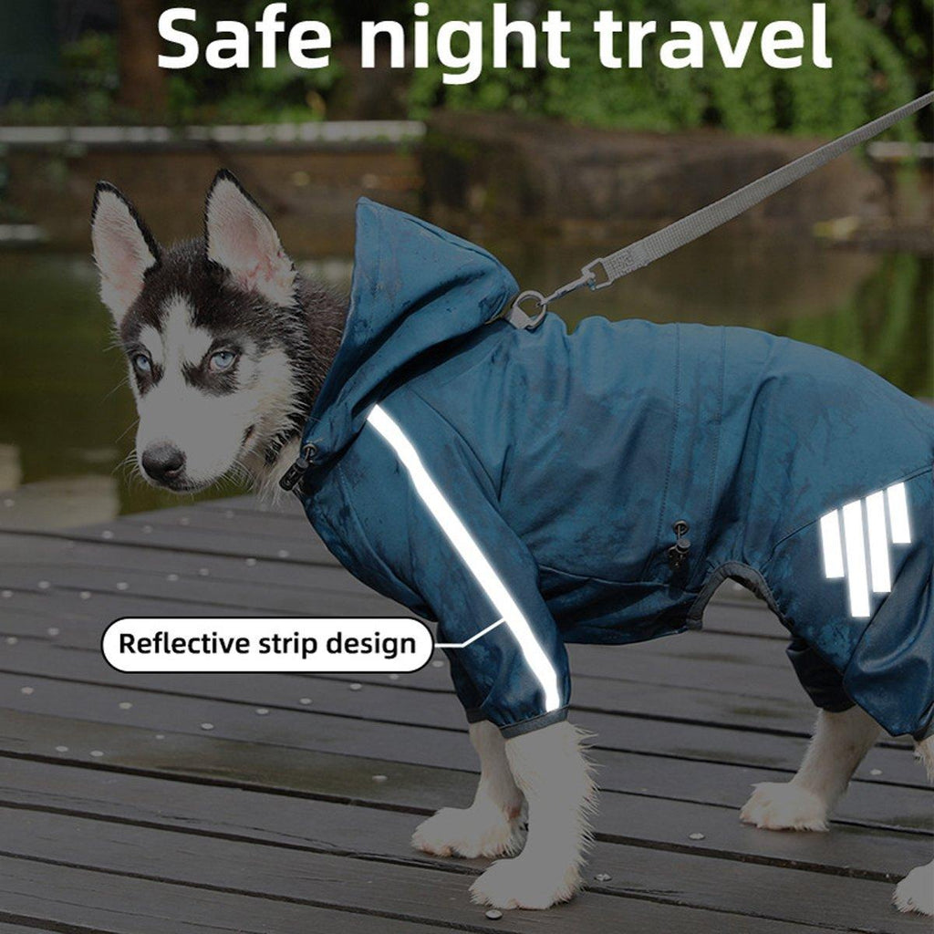 Waterproof Four Corner Pet Raincoats In Large Medium And Small Sizes Are Suitable For Dogs - Purple - XXL