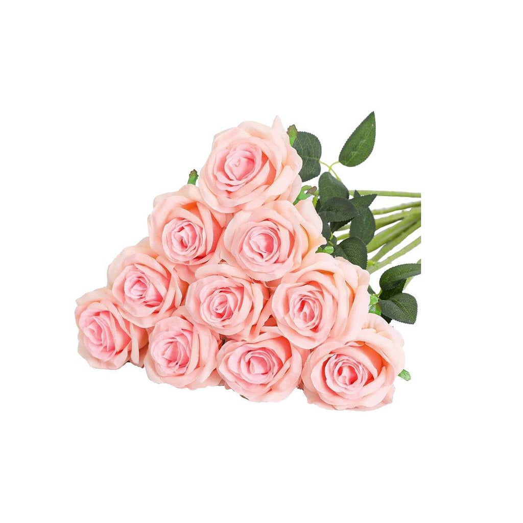 10pcs Artificial Silk Simulation Rose Flowers - Wedding Party Home Decorations - Black