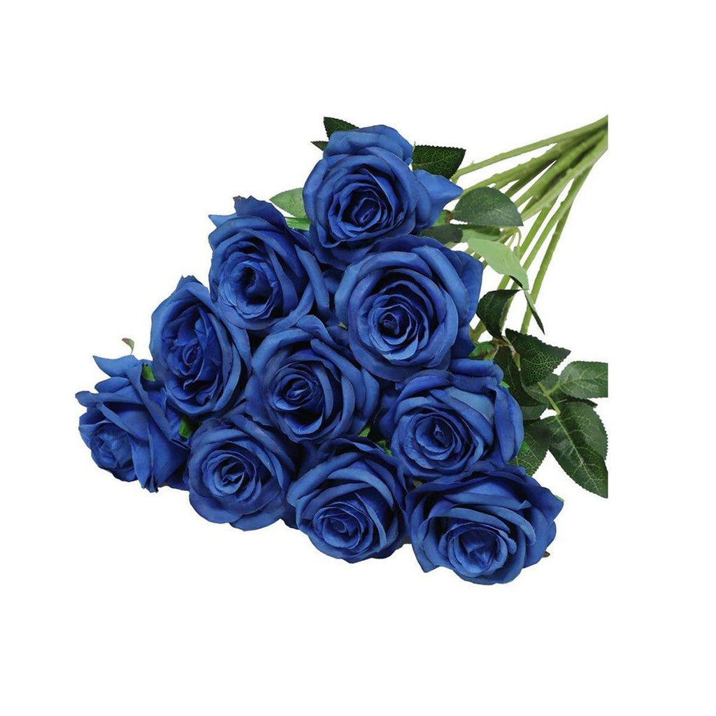 10pcs Artificial Silk Simulation Rose Flowers - Wedding Party Home Decorations - Black