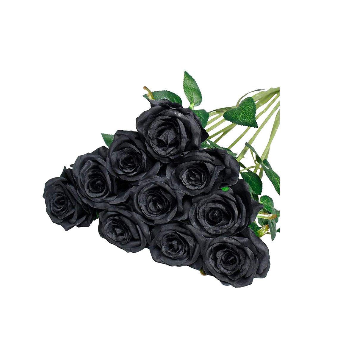 10pcs Artificial Silk Simulation Rose Flowers - Wedding Party Home Decorations - Gold