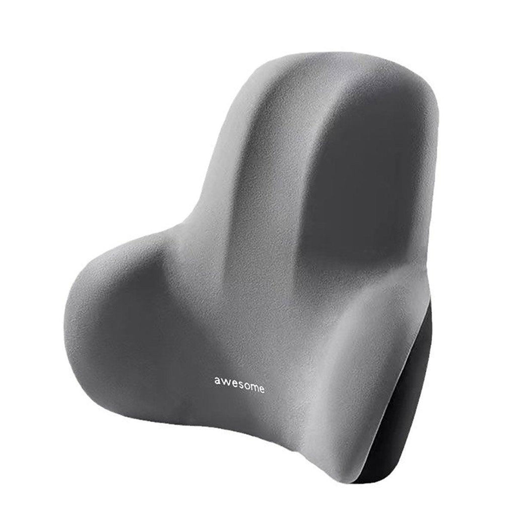 Office Chair Back Support Lumbar Cushion Seat Memory Foam Lumbar Pillow Comfort - Black