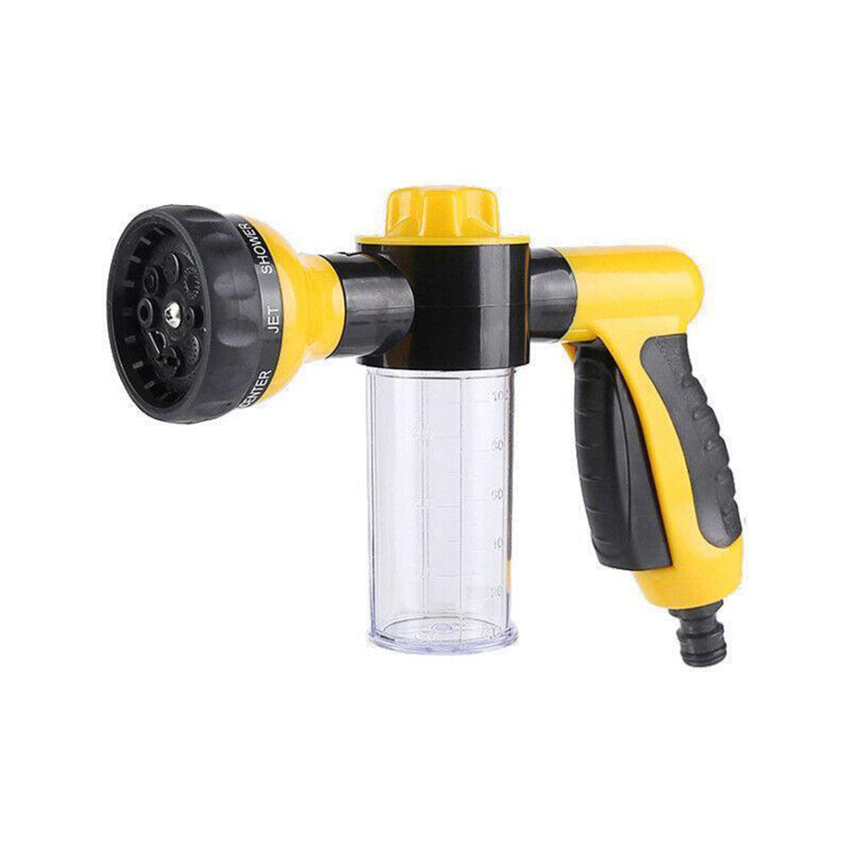 Washing Nozzle Plant Pet Hose 8-Mode Garden Car Water Foam Sprayer Soap Dispenser - Green