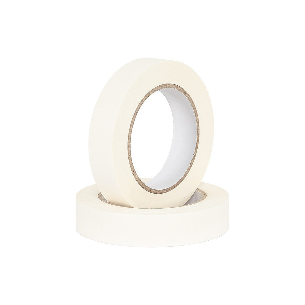 72 x White Masking Tape Rolls – 24mm x 50m Painters Adhesive Tape for Painting