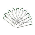 Artificial Grass Roll Pegs / Fake Grass Galvanized Metal Pegs with Green Top 10 Pieces
