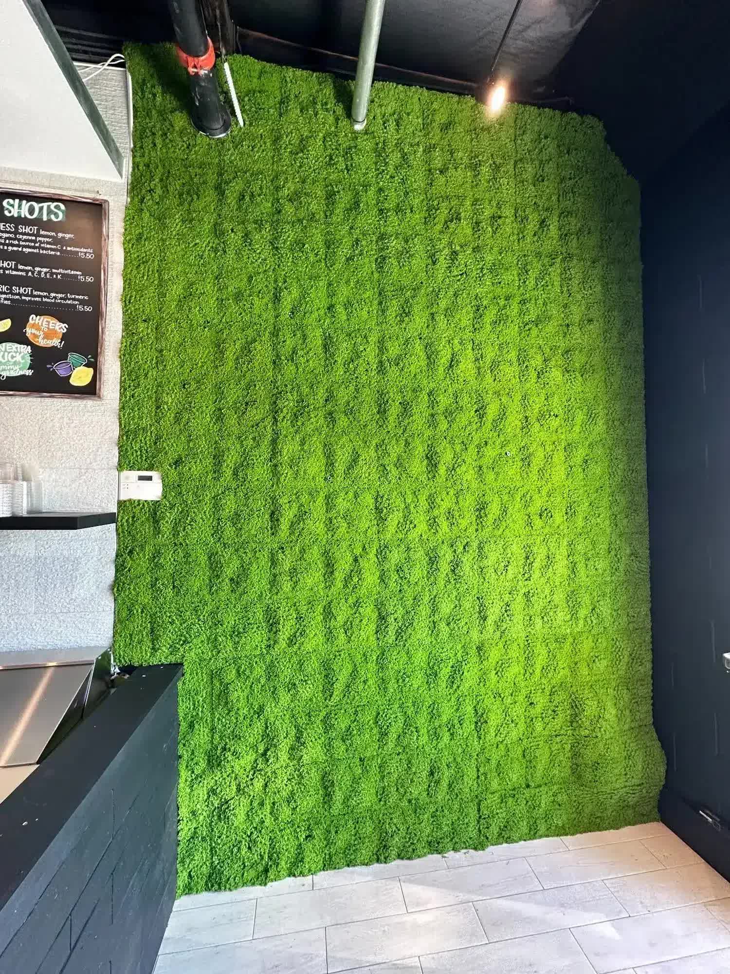 Fresh Natural Green Artificial Moss / Green Wall UV Resistant 1m x 1m