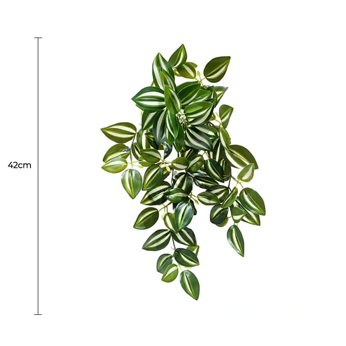 Artificial Hanging / Draping Tradescantia Zebrina 42cm