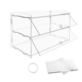 Alston 2-Tier Bakery Display Case Cabinet Pastry Acrylic Cupcake Donuts Cake Pastry Clear Display Cabinet Shelf Transparent Showcase 225x485x330mm